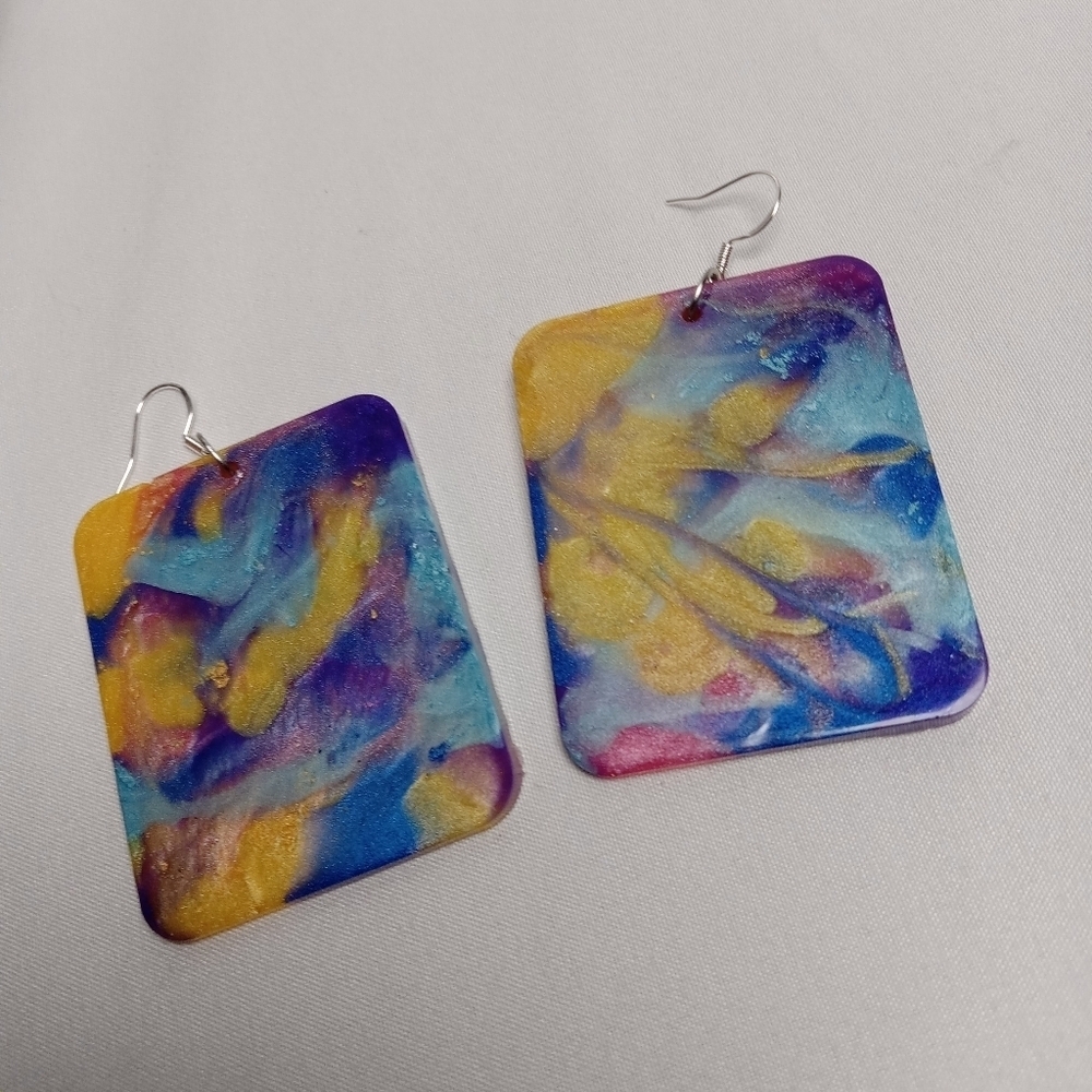 Handcrafted Multicolor Abstract Earrings